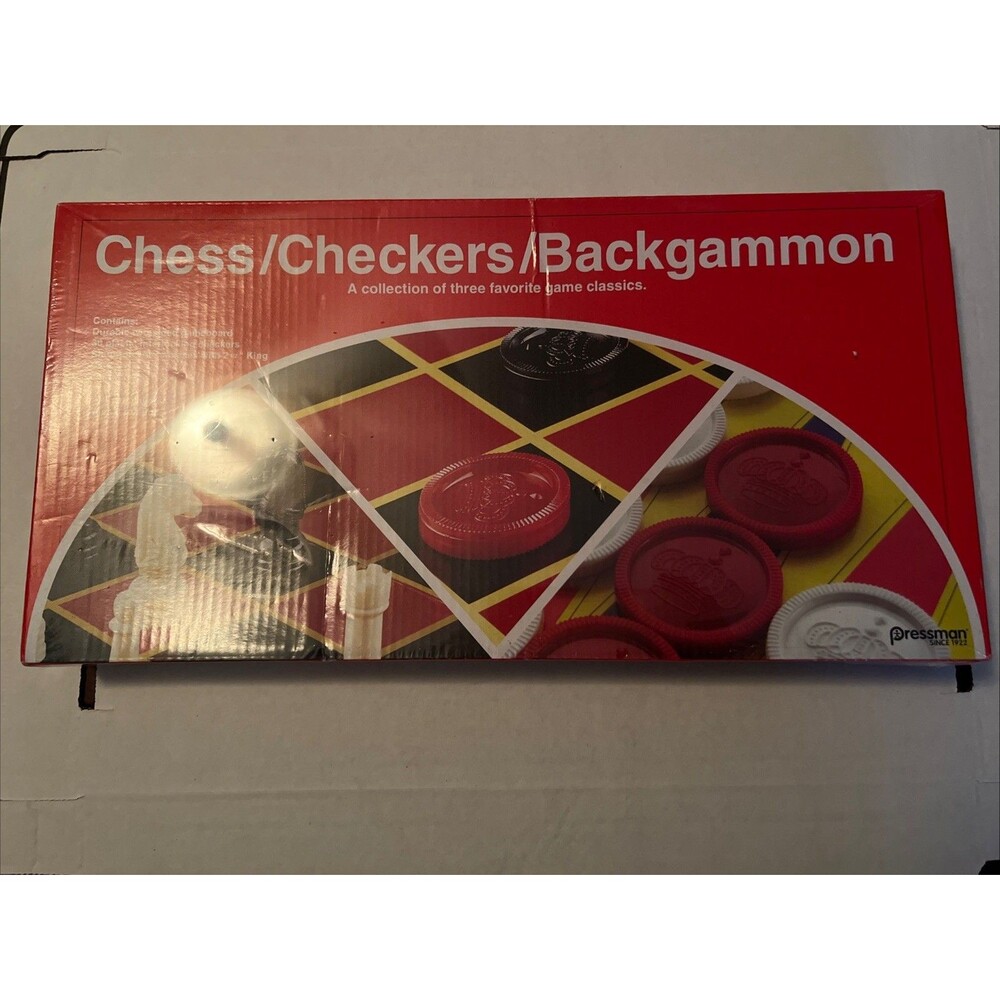 NEW SEALED - Chess / Checkers / Backammon Games - Pressman